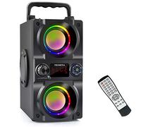Altavoces Bluetooth altavoz Bluetooth portátil de 40 W subwoofer luz LED colorida altavoz estéreo inalámbrico Bluetooth 5.0 10 horas de reproducción altavoz Boombox para el hogar camping viajes