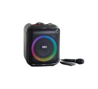 Altavoz Bluetooth 5.0 de 200 W con efectos de luz LED y micrófono con cable