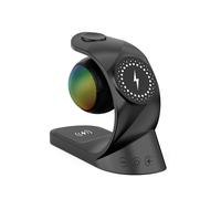 Altavoz Bluetooth 5 en 1 con cargador inalámbrico magnético y carga rápida, color negro