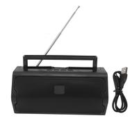 Altavoz Bluetooth compacto con función impermeable, terminal externo de 3,5 mm, todas las entradas de audio, búsqueda automática de emisoras FM,