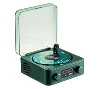 Altavoz Bluetooth con Diseño de Disco Vinilo Vintage Waves Luces Ambientales RGB, Tocadiscos Retro, Regalo Navidad