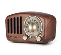 Altavoz Bluetooth de estilo retro vintage, sonido cristalino que resuena en la naturaleza, madera de nogal negro, un compañero esencial para las
