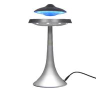 Altavoz Bluetooth flotante de levitación magnética, diseño OVNI con sonido envolvente de 360 grados, regalo de audio inteligente inalámbrico para niños (plateado)