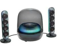 Harman Kardon SoundSticks 5, altavoz Bluetooth para casa, diseño de 3 vías, conectividad HDMI ARC con un solo cable, conexión de varios altavoces vía Auracast, iluminación de colores decorativa, negro