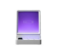 Altavoz Bluetooth inalámbrico creativo - Soporte para teléfono estilo computadora con 4 botones, luz colorida RGB, decoración para el hogar, oficina, transmisión en vivo