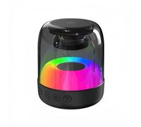 Altavoz Bluetooth inalámbrico portátil, estéreo doméstico, pequeño, impermeable, para ducha, con luces rítmicas de colores.