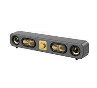 Altavoz Bluetooth inalámbrico retro con graves potentes, sonido envolvente 12D, tiempo de reproducción de 15 horas, diseño de madera para el hogar/juegos/al aire última intervensión - Soporte AUX/USB