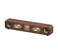 Altavoz Bluetooth inalámbrico retro con graves potentes, sonido envolvente 12D, tiempo de reproducción de 15 horas, diseño de madera para el hogar/juegos/al aire última intervensión - Soporte AUX/USB