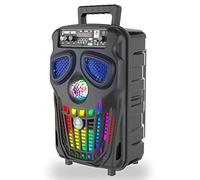 Idance Bluetooth PartyBox Funky Skull FS400 - Altavoz Bluetooth portátil con efectos luminosos