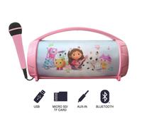 Lexibook Altavoz inalámbrico La Casa de Muñecas de Gabby BTP585GDHZ, karaoke, micrófono, USB/SD