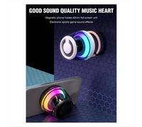 Altavoz Bluetooth magnético con iluminación RGB, minicaja de sonido portátil, soporte para teléfono inalámbrico y torre de altavoz Bluetooth,B