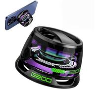 Altavoz Bluetooth magnético, espectáculo de luces RGB, efecto de sonido envolvente 3D, soporte para teléfono compatible con iPhone, And