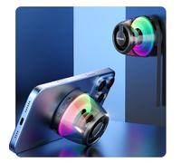 Altavoz Bluetooth magnético, mini altavoz Bluetooth portátil pequeño con soporte para teléfono celular, tiempo de reproducción de 7 horas, altavoz magnético interno de 5 W, TWS, luz RGB, reproducción