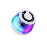 Altavoz Bluetooth magnético portátil que se puede usar como soporte para teléfono. Inalámbrico, impermeable, para exteriores, luz RGB blanca.