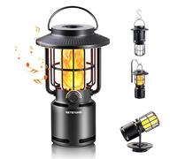 Altavoz Bluetooth para exteriores con luz de llama, resistente al agua IP65, 3 modos de iluminación, linterna para exteriores, altavoz inalámbrico para patio, jardín, regalos para hombres, mujeres