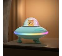 Altavoz Bluetooth pequeño con luz, cosas frescas, regalos para niños, caja de música, luces RGB, astronauta, nave espacial, luz nocturna, altavoz, sala de juegos, regalos para niños, adolescentes,