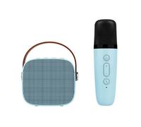 Altavoz Bluetooth pequeño, mini máquina de karaoke inalámbrica portátil, micrófono de karaoke al aire libre, altavoz Bluetooth de mano KTV, cambio de sonido divertido y cancelación de sonido (1