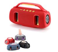 Altavoz Bluetooth portátil 5.3 con graves profundos, altavoz inalámbrico de 15 W para exteriores con luces LED, emparejamiento TWS, radio FM, USB/TF/tipo C, boombox de mano para fiestas, camping