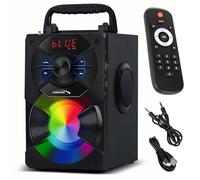 Altavoz Bluetooth portátil Bazooka con luz LED EQ USB AUX micrófono 11W