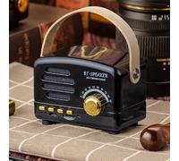 Altavoz Bluetooth portátil de estilo retro con asa, compatible con radio FM y audio inalámbrico, regalo de Pascua para hombres y mujeres.