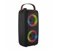 Altavoz bluetooth portátil denver electronics negro led rgb