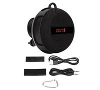 Altavoz Bluetooth Portátil para Bicicleta, Altavoz Bluetooth 5.0 para Bicicleta, IP65 Altavoz Inalámbrico Resistente Al Agua a Prueba de Polvo con Pantalla de Batería de Velocidad de Tiempo, para Mont