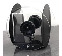 Altavoz Bluetooth portátil Redondo con Marco acrílico Transparente y Sonido estéreo, Compatible con Bluetooth 5.0, con Distintas Capas de música, Ideal for decoración del hogar, la Oficina y Fiestas