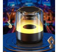 Altavoz Bluetooth portátil Txmfgh con luces, estéreo inalámbrico verdadero, 10 horas de reproducción, tamaño pequeño, gran sonido, para uso en