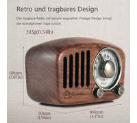 Altavoz Bluetooth portátil vintage, estilo madera natural, sonido fuerte y claro y radio FM, chip CSR, batería recargable, diseño único y