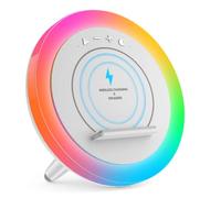 Altavoz Bluetooth Que Cambia de Color, luz Nocturna con Carga inalámbrica, Regalos para Adolescentes