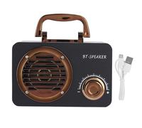 Altavoz Bluetooth retro de madera hecho a mano, adhesivo magnético para un sonido potente, contesta llamadas, compatible con Alexa, sonido