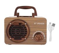 Altavoz Bluetooth retro de madera hecho a mano, adhesivo magnético para un sonido potente, responde llamadas, compatible con Alexa, sonido nítido,