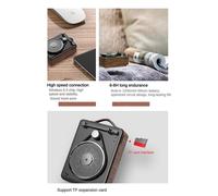 Altavoz Bluetooth Retro, Subwoofer de Audio Vintage Portátil, Caja Sonido Graves para Oficina en Casa