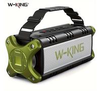 Altavoz Bluetooth W-KING 50W RMS, altavoces portátiles Bluetooth inalámbrico ruidoso, altavoz grande Green