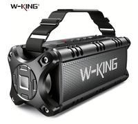 Altavoz Bluetooth W-KING D8, 50W RMS, IPX6 Impermeable, Altavoces Inalámbricos Bluetooth, Bocina Portátil Grande para Fiestas en Casa, Aire Libre, Playa, Piscina Negro