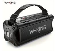 Altavoz Bluetooth W-KING D8mini-1, Altavoces Inalámbricos Portátiles de 30 W, Altavoz Exterior Resistente al Agua IPX6, 24 Horas de Reproducción, EQ, AUX, Tarjeta TF Negro