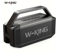Altavoz Bluetooth W-KING D9-1 de 100 W de Potencia Máxima y 60 W RMS con Bajos Profundos, Altavoces Bluetooth Inalámbricos Portátiles Resistentes al Agua IPX6 con Subwoofer Black