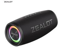Altavoz Bluetooth ZEALOT-S56, altavoz Bluetooth con potencia de salida de 40W y excelente rendimiento de graves, altavoz para acampar resistente al agua IPX6 Black