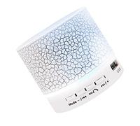 Altavoz BT inalámbrico con luces de 7 colores, portátil, recargable, música alta, sonido envolvente de 360°, 10 m, para viajes, al aire libre, hogar, oficina, disco U, soporte para tarjeta TF