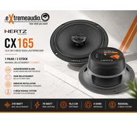 Altavoz coaxial bidireccional Hertz CX 165 16,5 cm 1 par 210 vatios NUEVO