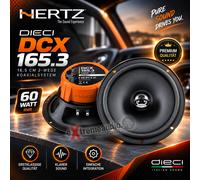 HERTZ DCX 165.3 - SET 16,5 cm 2 vías altavoces coaxiales 60 vatios RMS - 1 par