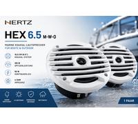 Altavoz coaxial Hertz HEX 6.5 M-W-O 16,5 cm (6.5") para barcos Marine Outdoor