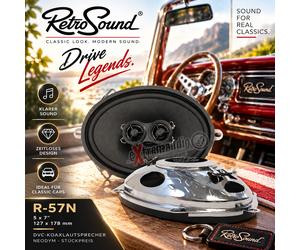 Altavoz coaxial RETROSOUND R-57N DVC 5x7, 127x178mm (pieza), precio...