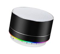 Altavoz compacto con función FM, manos libres para una comunicación sencilla, luces LED ambientales que crean un ambiente que mejora tu experiencia