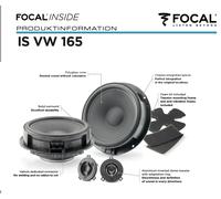 Focal IS VW 165 Altavoz 16,5 cm Combo compatible con Seat Alhambra 2 2010->