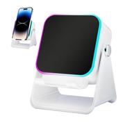 Altavoz con Audio De Inducción Inalámbrico - ABS 12.1x7.3x5.9cm | Altavoz Inalámbrico RGB Colorido con Soporte Plegable para Teléfono De Escritorio | Luz De Audio Multifunción En P