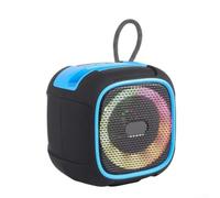 Altavoz con luces RGB, portátil inalámbrico BT 5.3 para Boombox, sonido de 360 grados, radio USB TF, diseño compacto para el hogar al aire libre viajes (2)