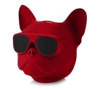 Altavoz Creativo con Forma de Perro,4.1 Chip Bluetooth Reproductor de música con Sonido estéreo portátil en Forma de Perro Altavoz inalámbrico Bluetooth Gran Memoria con 32G (Red)