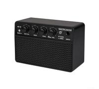 Altavoz de amplificador de guitarra, altavoz portátil para guitarra eléctrica acústica con salida de línea de auriculares MP3, piezas de guitarra negras