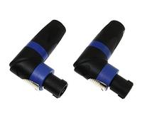 Altavoz de ángulo recto Speakon adaptador 2PCS NL4 macho de ángulo recto 4 pines macho hablan de conector adaptador conector